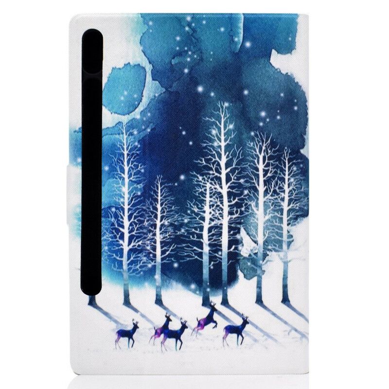 Læder Cover Samsung Galaxy Tab S7 / Tab S8 Vinter