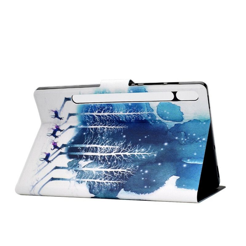 Læder Cover Samsung Galaxy Tab S7 / Tab S8 Vinter