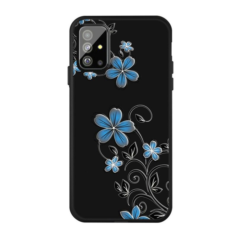 Cover Samsung Galaxy A51 Blå Blomster