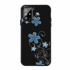 Cover Samsung Galaxy A51 Blå Blomster