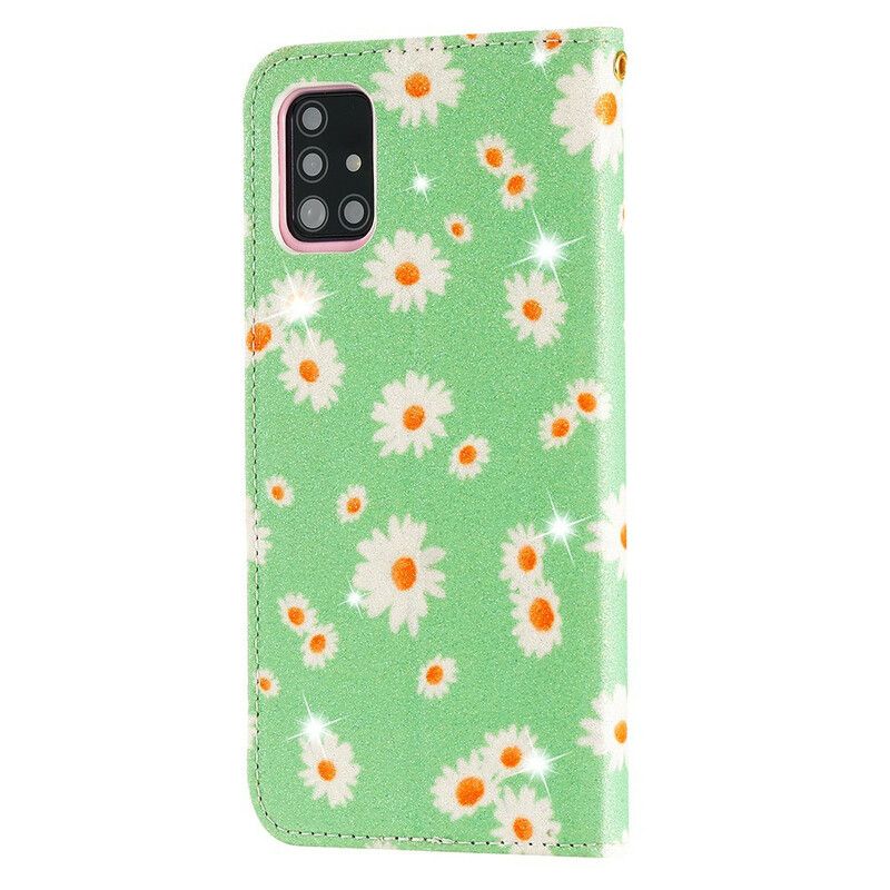 Cover Samsung Galaxy A51 Flip Cover Faux Læder Tusindfryd