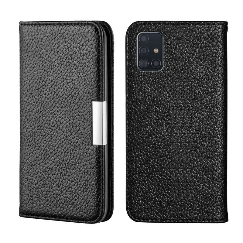 Cover Samsung Galaxy A51 Flip Cover Ultra Chic Litchi Imiteret Læder