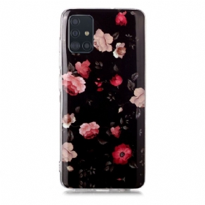 Cover Samsung Galaxy A51 Fluorescerende Blomsterserie