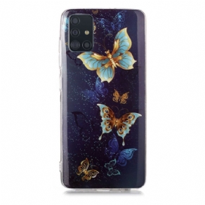 Cover Samsung Galaxy A51 Fluorescerende Sommerfugle-serien