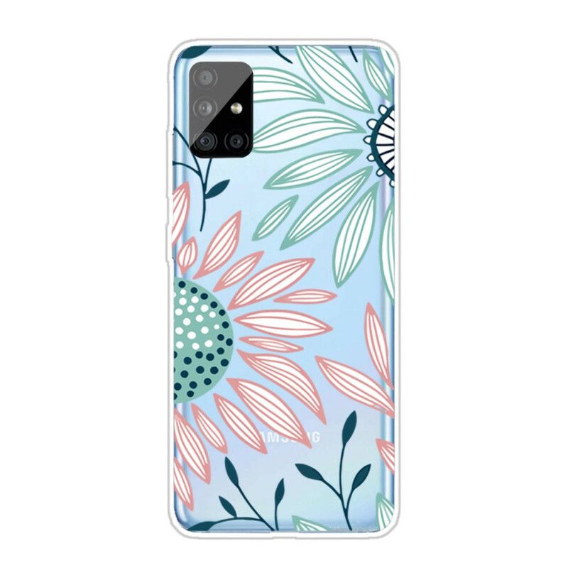 Cover Samsung Galaxy A51 En Gennemsigtig Blomst