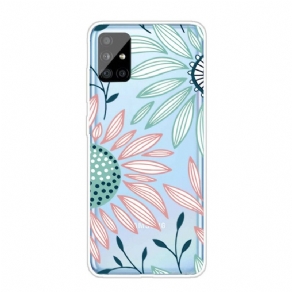 Cover Samsung Galaxy A51 En Gennemsigtig Blomst