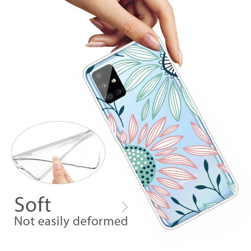 Cover Samsung Galaxy A51 En Gennemsigtig Blomst