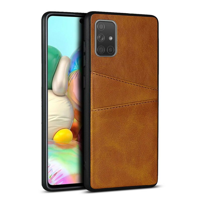 Cover Samsung Galaxy A51 Læder Tekstur Dobbelt Kortholder