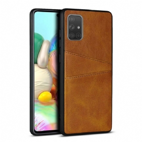 Cover Samsung Galaxy A51 Læder Tekstur Dobbelt Kortholder