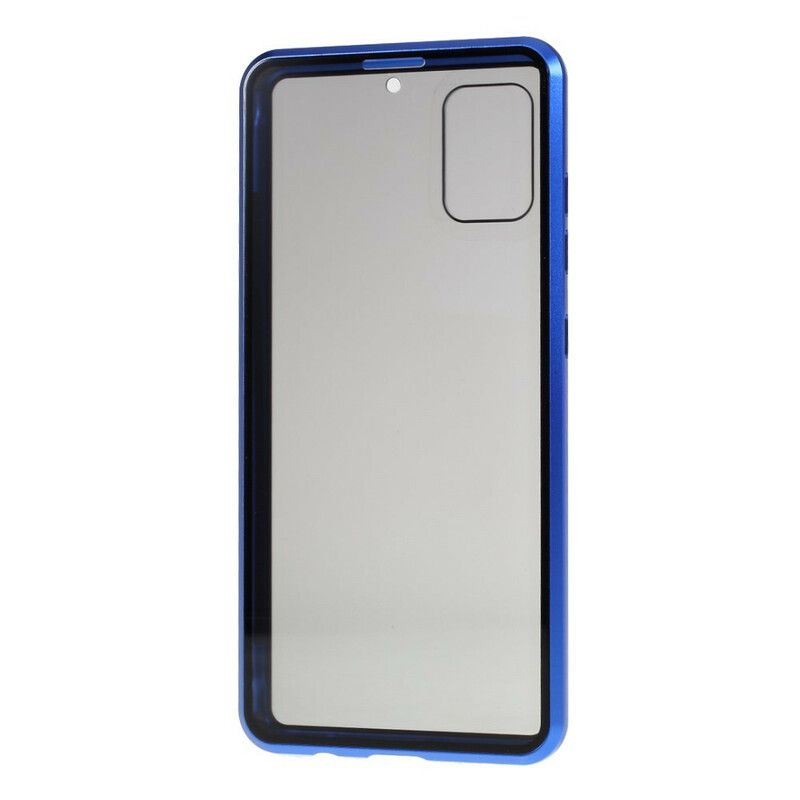 Cover Samsung Galaxy A51 Metalkanter Og Hærdet Glas