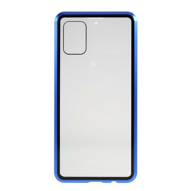 Cover Samsung Galaxy A51 Metalkanter Og Hærdet Glas