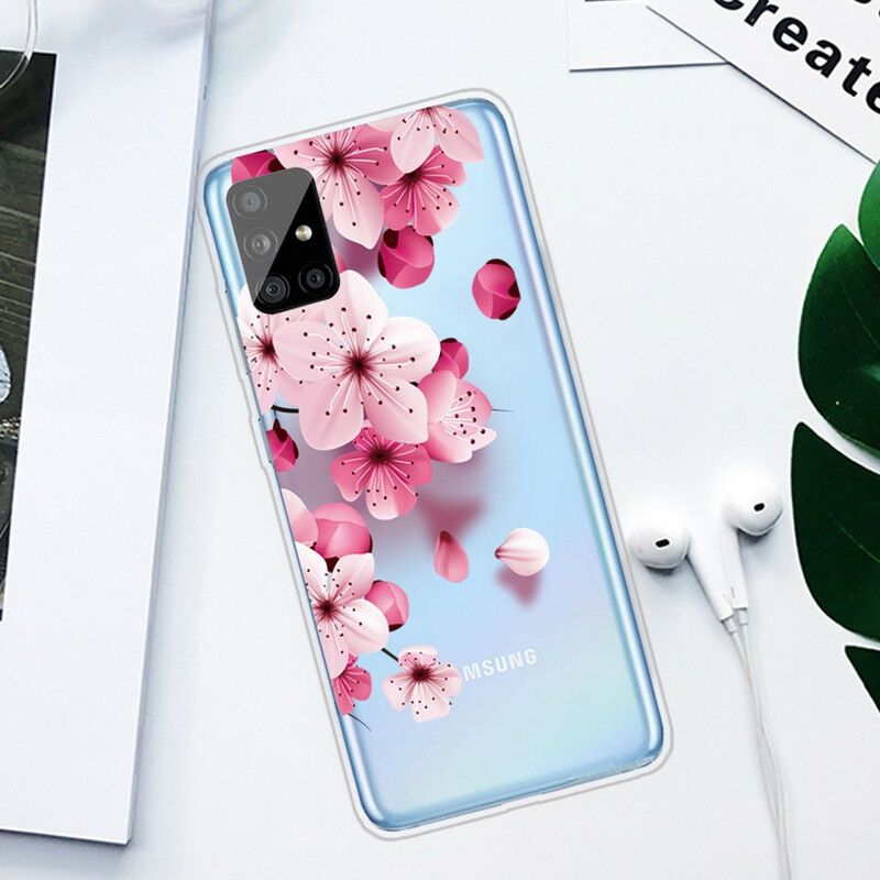 Cover Samsung Galaxy A51 Små Lyserøde Blomster