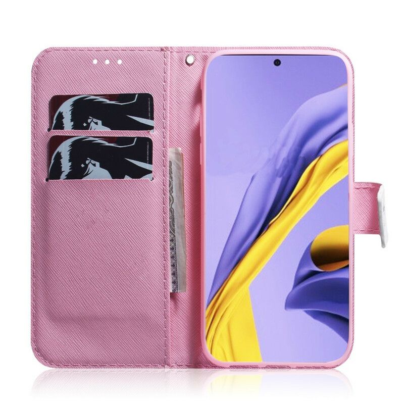 Flip Cover Samsung Galaxy A51 Gammel Rosenblomst