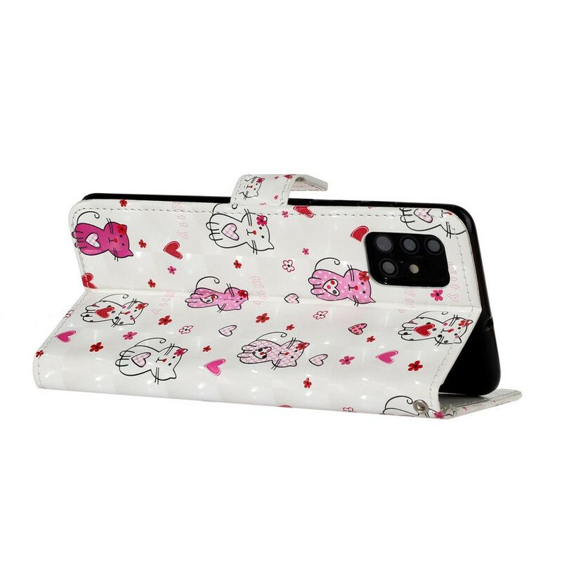 Flip Cover Samsung Galaxy A51 Lette Pletkatte