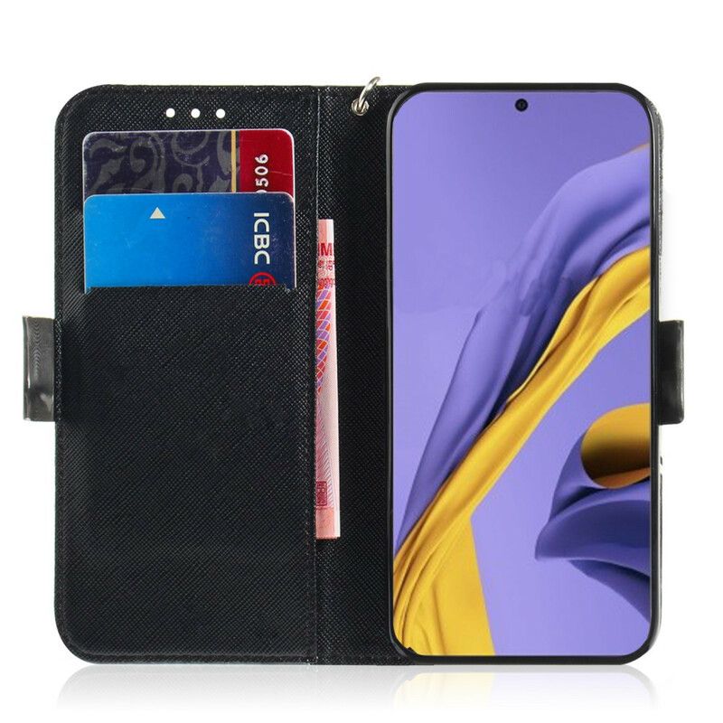 Flip Cover Samsung Galaxy A51 Med Snor Vred Panda Med Rem