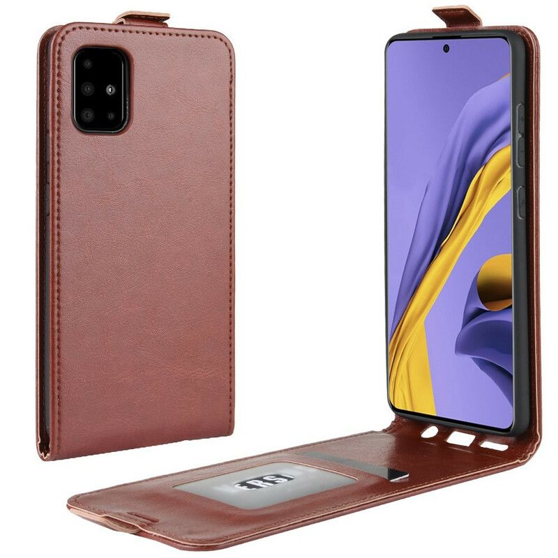 Læder Cover Samsung Galaxy A51 Flip Cover Foldbar Lædereffekt