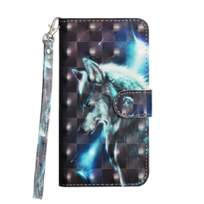 Læder Cover Samsung Galaxy A51 Majestic Wolf