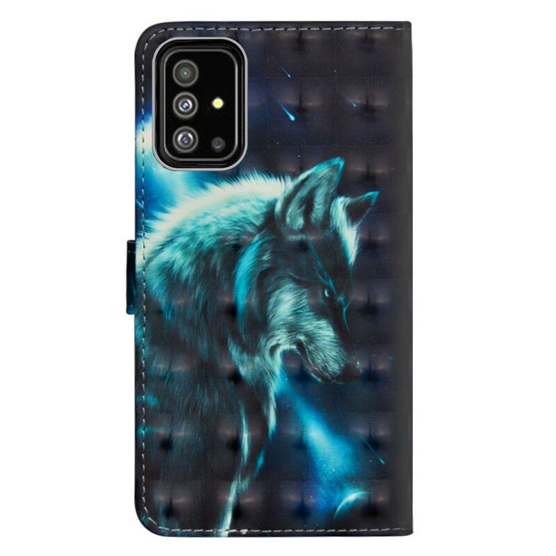 Læder Cover Samsung Galaxy A51 Majestic Wolf