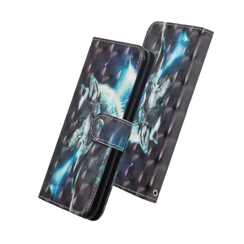 Læder Cover Samsung Galaxy A51 Majestic Wolf