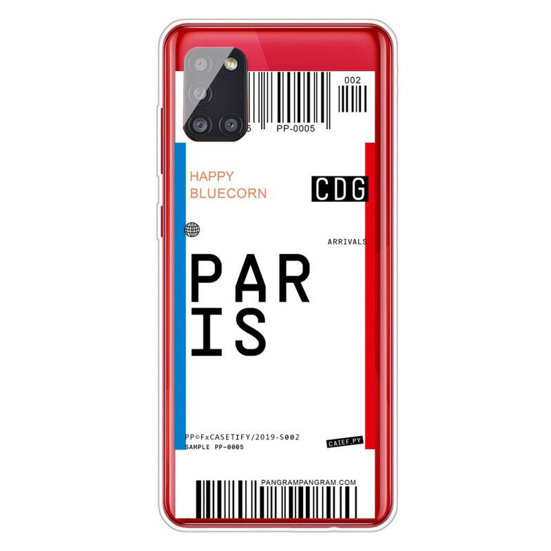 Mobilcover Samsung Galaxy A51 Boardingkort Til Paris