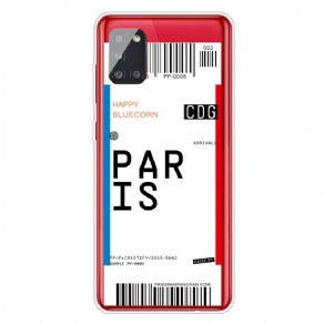 Mobilcover Samsung Galaxy A51 Boardingkort Til Paris