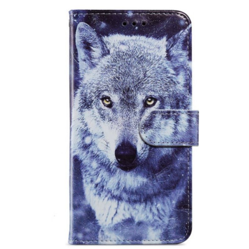 Flip Cover Google Pixel 7A Med Snor Min Strappy Wolf