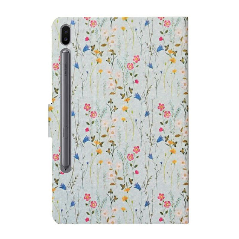 Flip Cover Samsung Galaxy Tab S6 Blomster Blomster Blomster