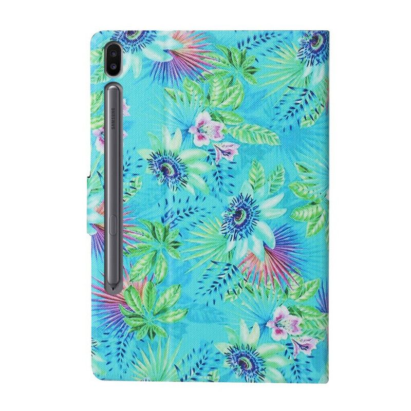 Flip Cover Samsung Galaxy Tab S6 Blomster Og Blade