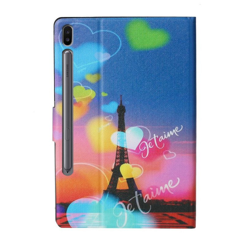 Flip Cover Samsung Galaxy Tab S6 Paris Jeg Elsker Dig