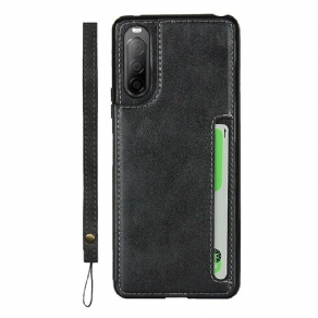 Cover Sony Xperia 10 II Kortholder Og Snor