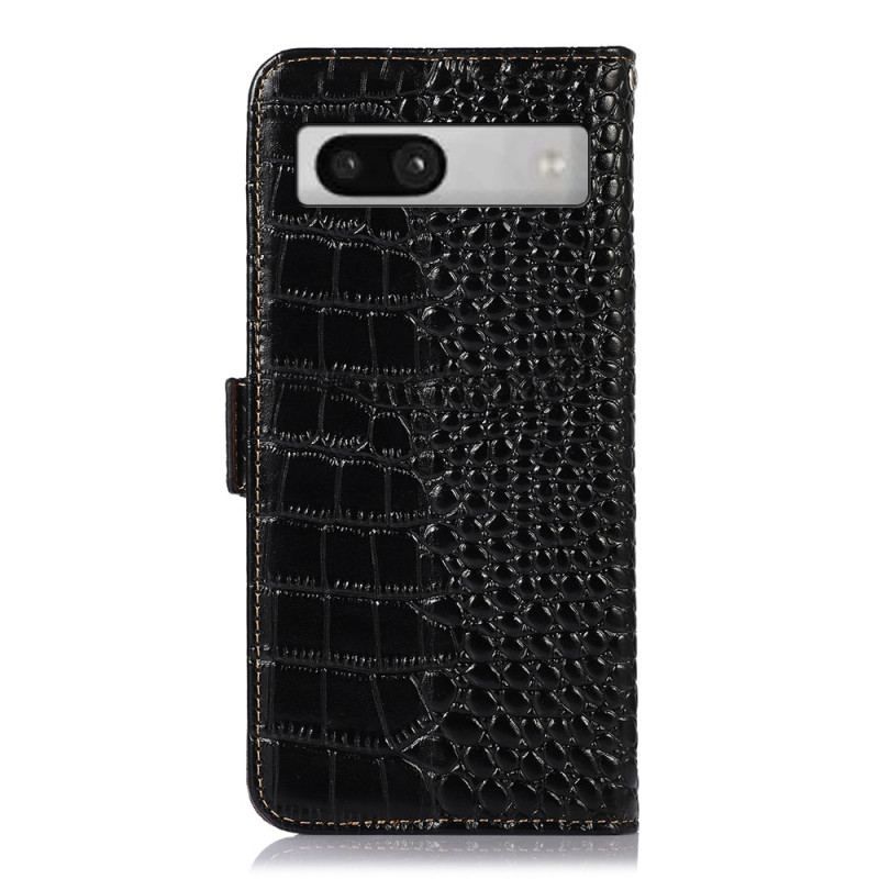 Flip Cover Google Pixel 7A Crocodile Style Rfid