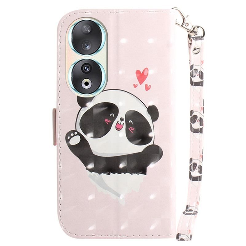 Flip Cover Honor 90 Med Snor Panda Love Med Rem