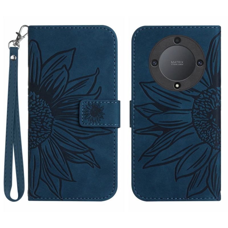 Flip Cover Honor Magic 5 Lite Blomst Med Snor