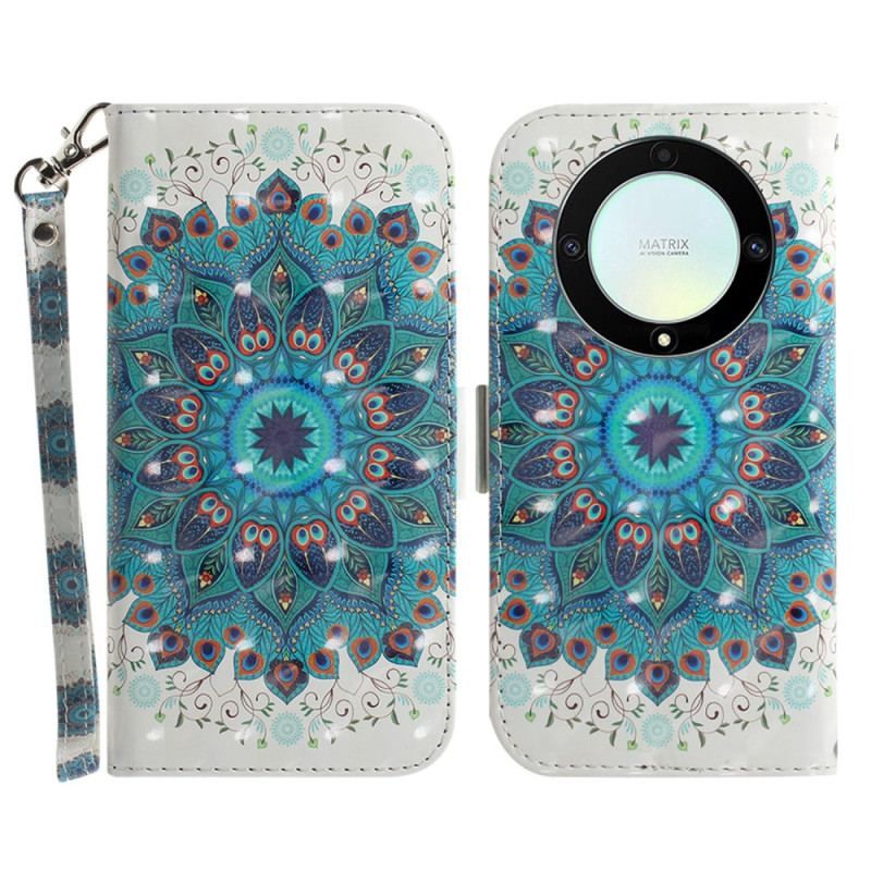 Flip Cover Honor Magic 5 Lite Med Snor Strappy Mandala