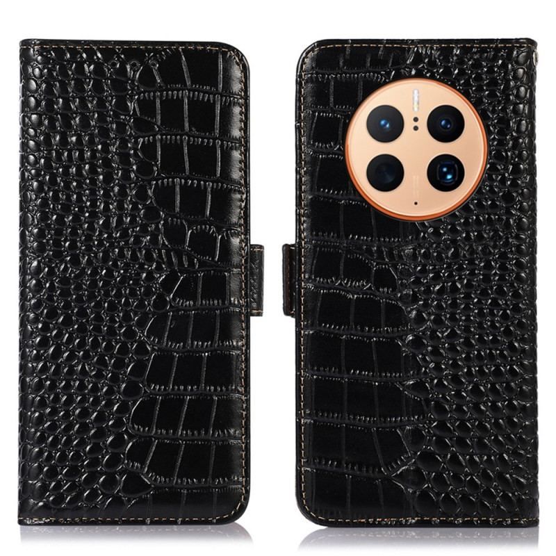 Flip Cover Huawei Mate 50 Pro Crocodile Style Rfid