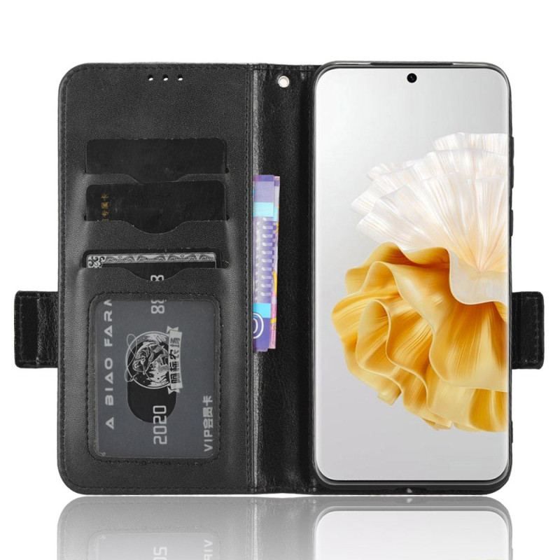 Flip Cover Huawei P60 Pro Trekanter Med Rem