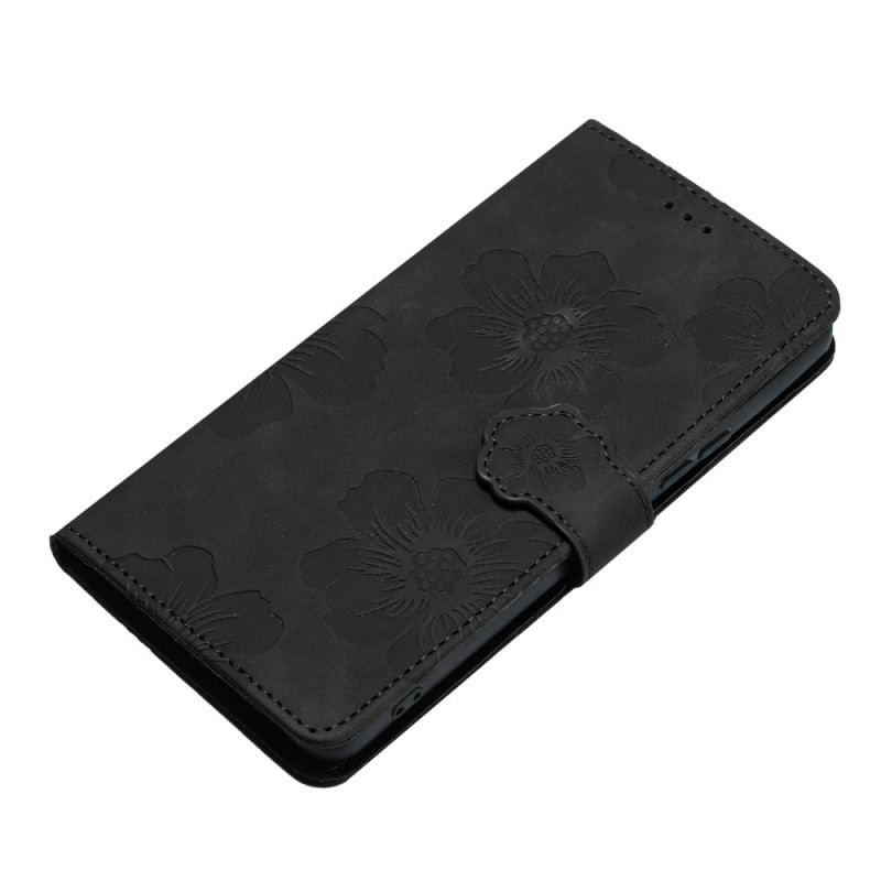 Flip Cover iPhone 15 Blomstertryk