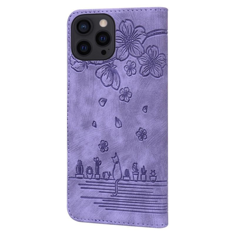 Flip Cover iPhone 15 Pro Med Snor Thong Cat Daydream