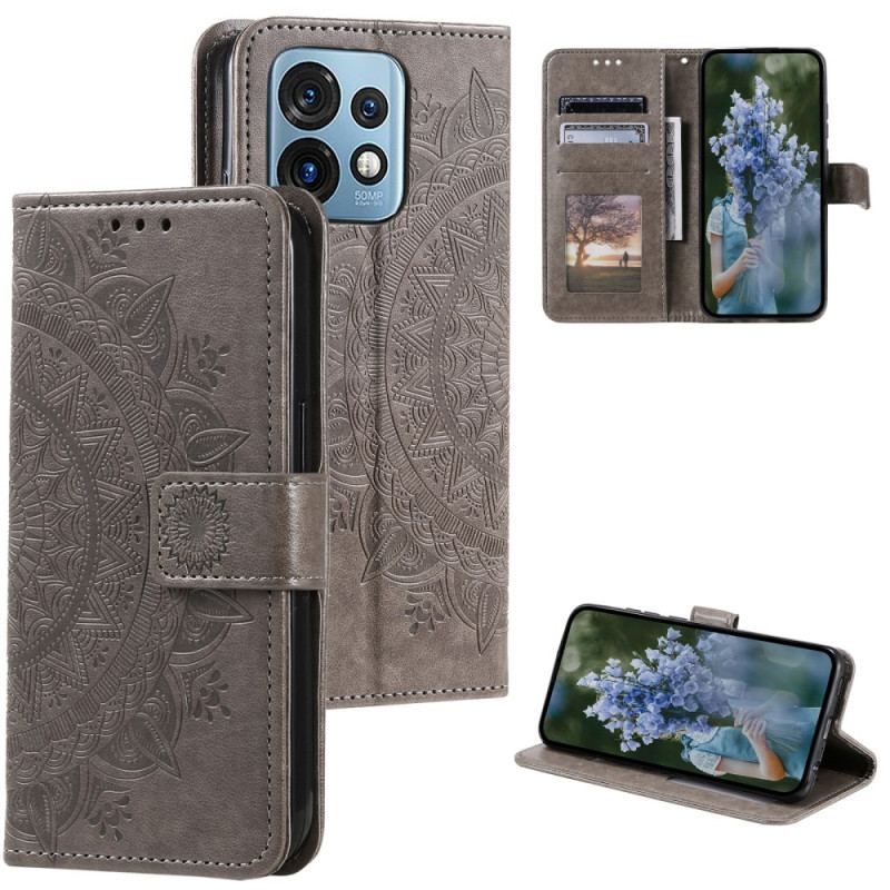 Flip Cover Motorola Edge 40 Pro Mandala Sun Med Snor