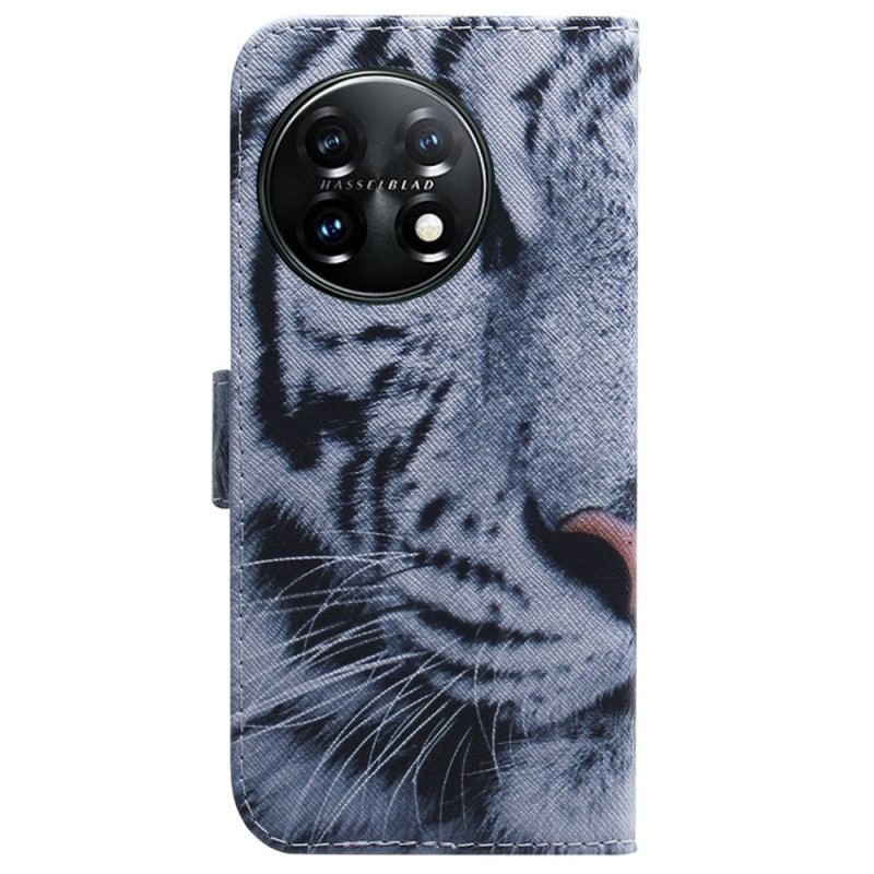 Flip Cover OnePlus 11 5G Hvid Tiger