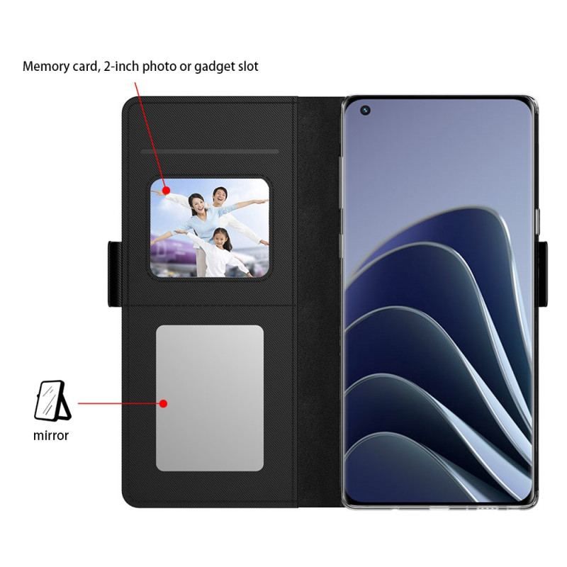 Flip Cover OnePlus Nord CE 3 Lite 5G Aftageligt Spejl Og Kortholder