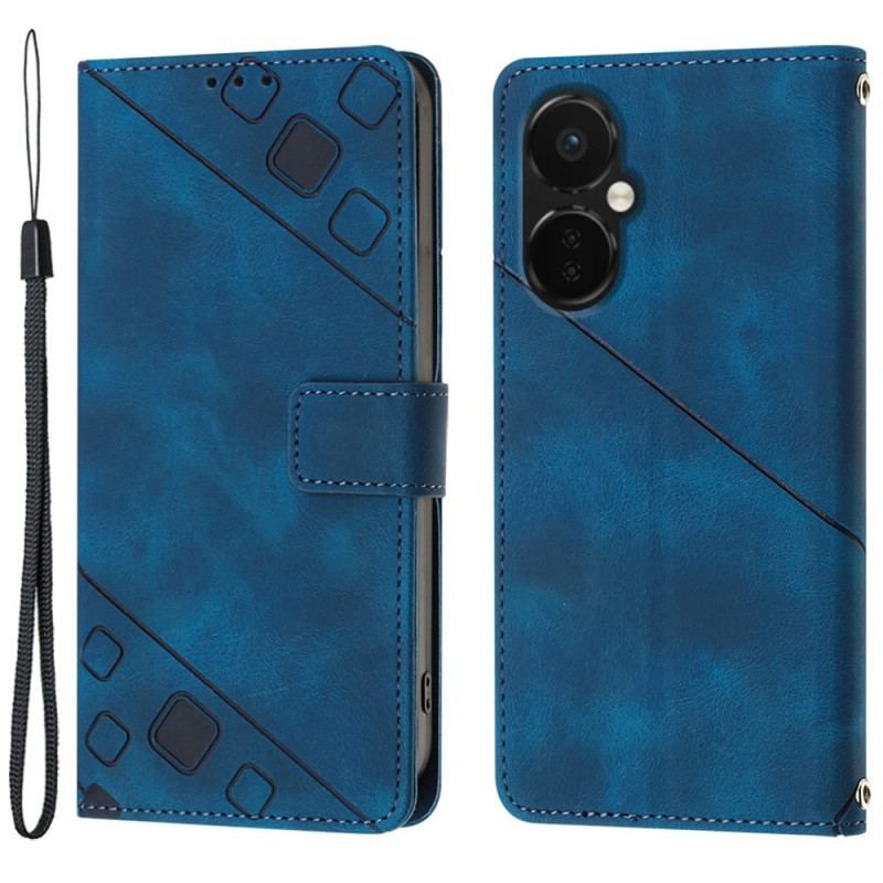 Flip Cover OnePlus Nord CE 3 Lite 5G Med Snor Strappy 70'er Stil