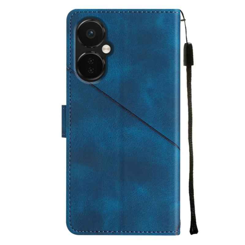 Flip Cover OnePlus Nord CE 3 Lite 5G Med Snor Strappy 70'er Stil