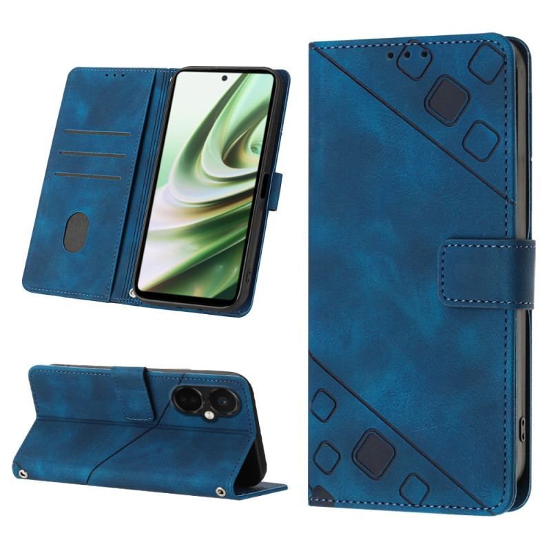 Flip Cover OnePlus Nord CE 3 Lite 5G Med Snor Strappy 70'er Stil