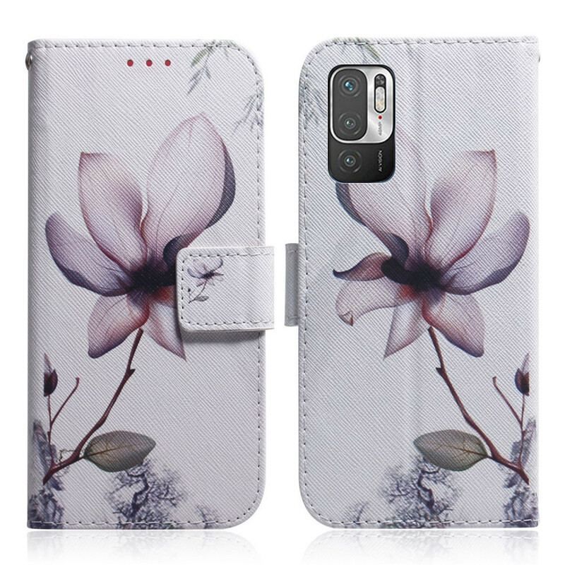 Flip Cover Poco M3 Pro 5G Blomst Støvet Pink