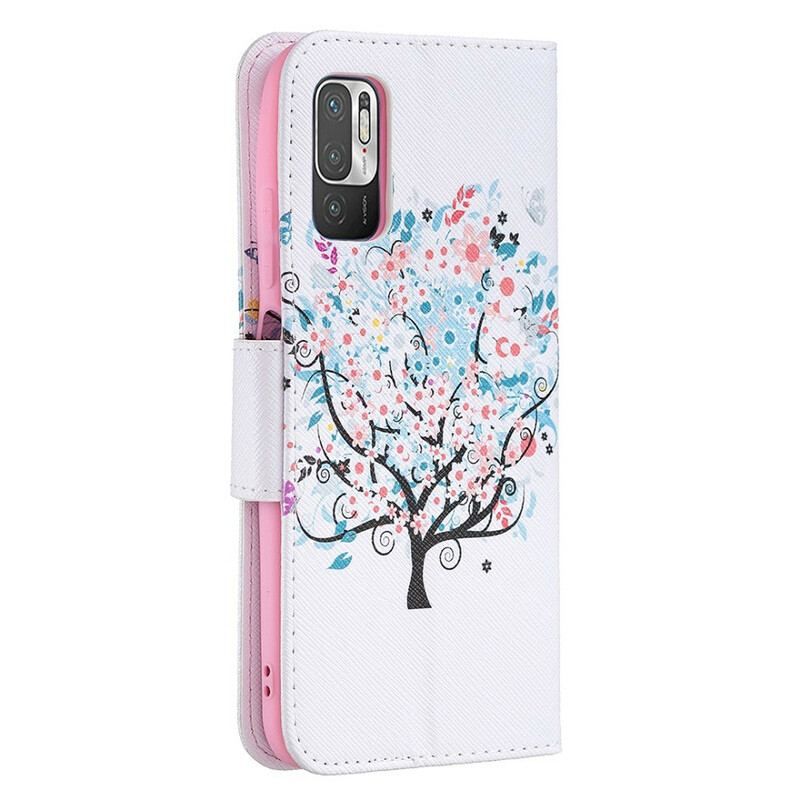 Flip Cover Poco M3 Pro 5G Blomstret Træ