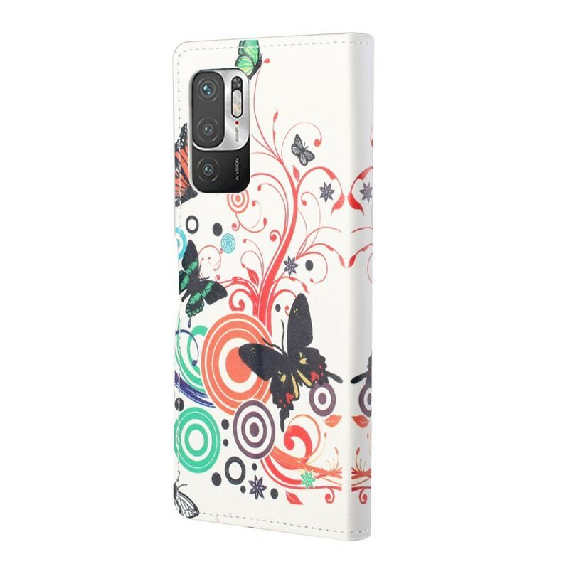 Flip Cover Poco M3 Pro 5G Sommerfugle