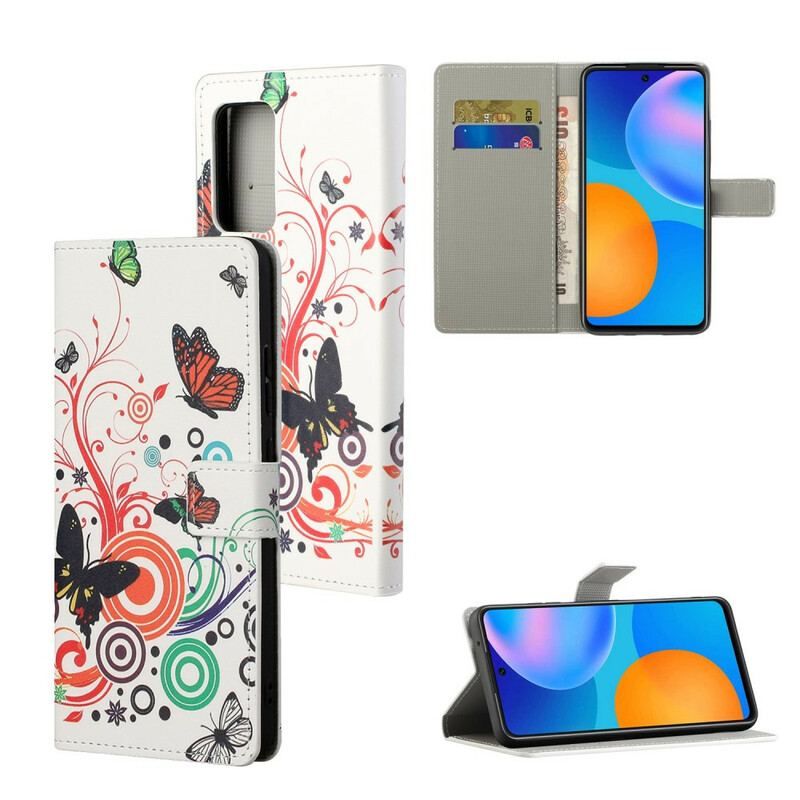 Flip Cover Poco M3 Pro 5G Sommerfugle