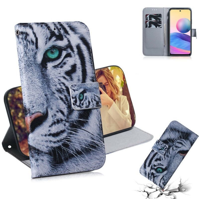 Flip Cover Poco M3 Pro 5G Tiger Ansigt