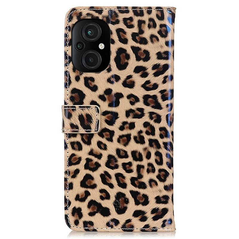 Flip Cover Poco M5 Leopard Hudstil